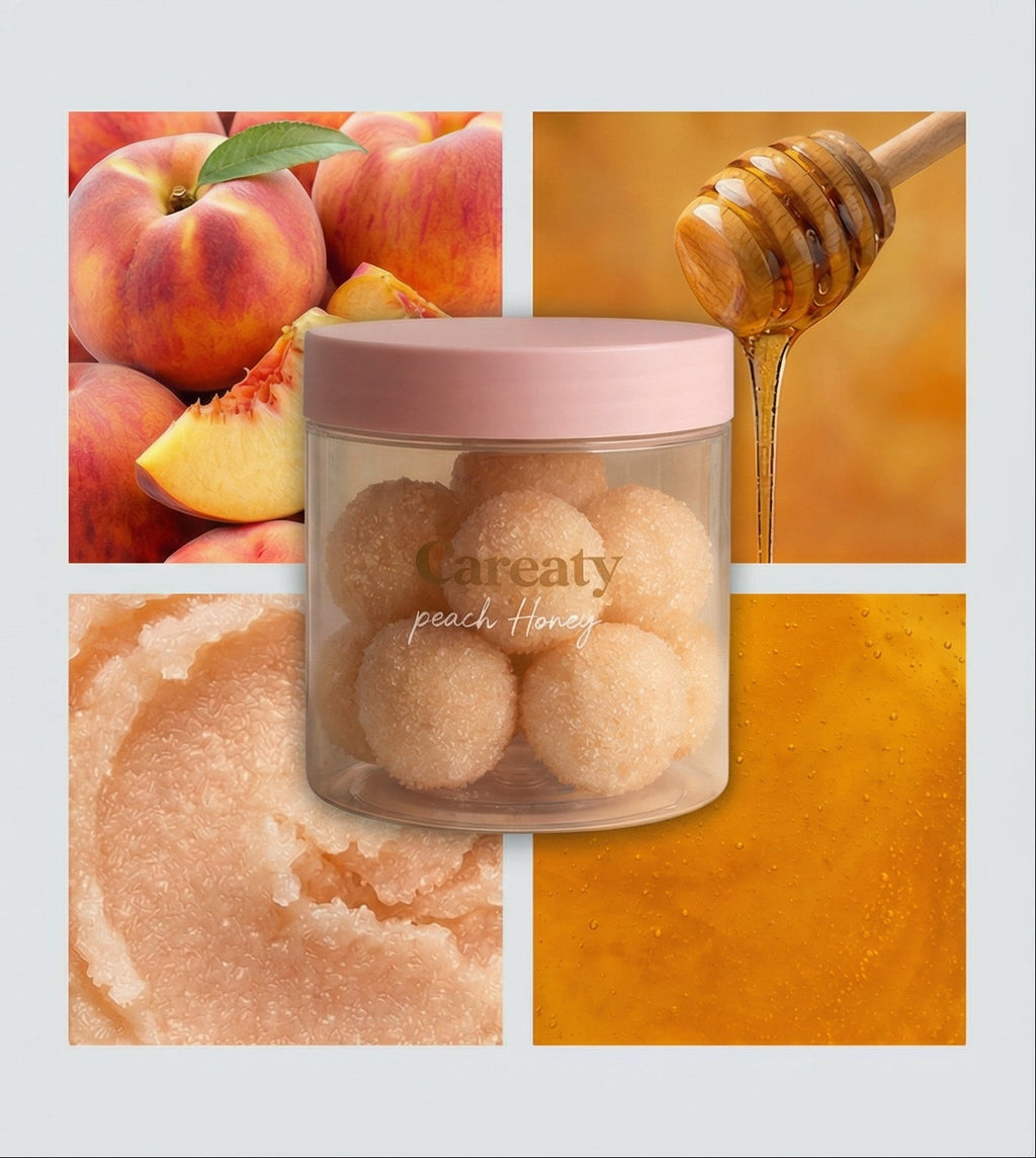 body scrub peach honey