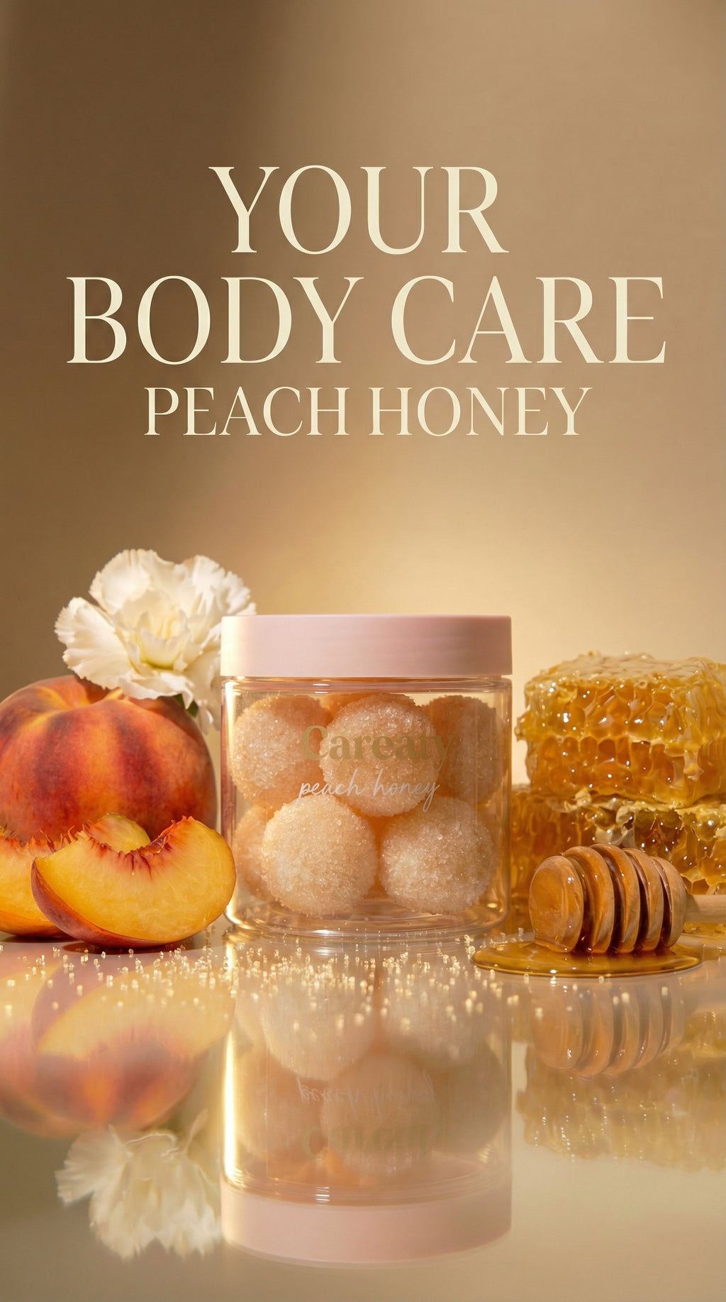 careaty peach honey body care scrub
